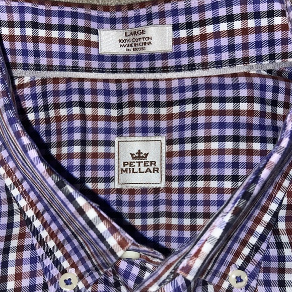 Peter Millar Button Down Dress Shirt Men’s Size Large - Picture 2 of 4